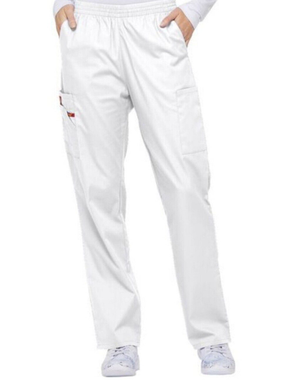 Dickies Women's EDS Signature Scrubs Missy-Fit Cargo White 2XL Petite Pants